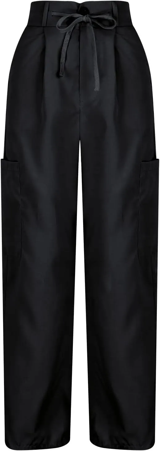 Women's High Waist Straight Wide Leg Cargo Pants Fashion Boyfriend Casual Cargo Pants Women Baggy Y2K Hiking Trousers