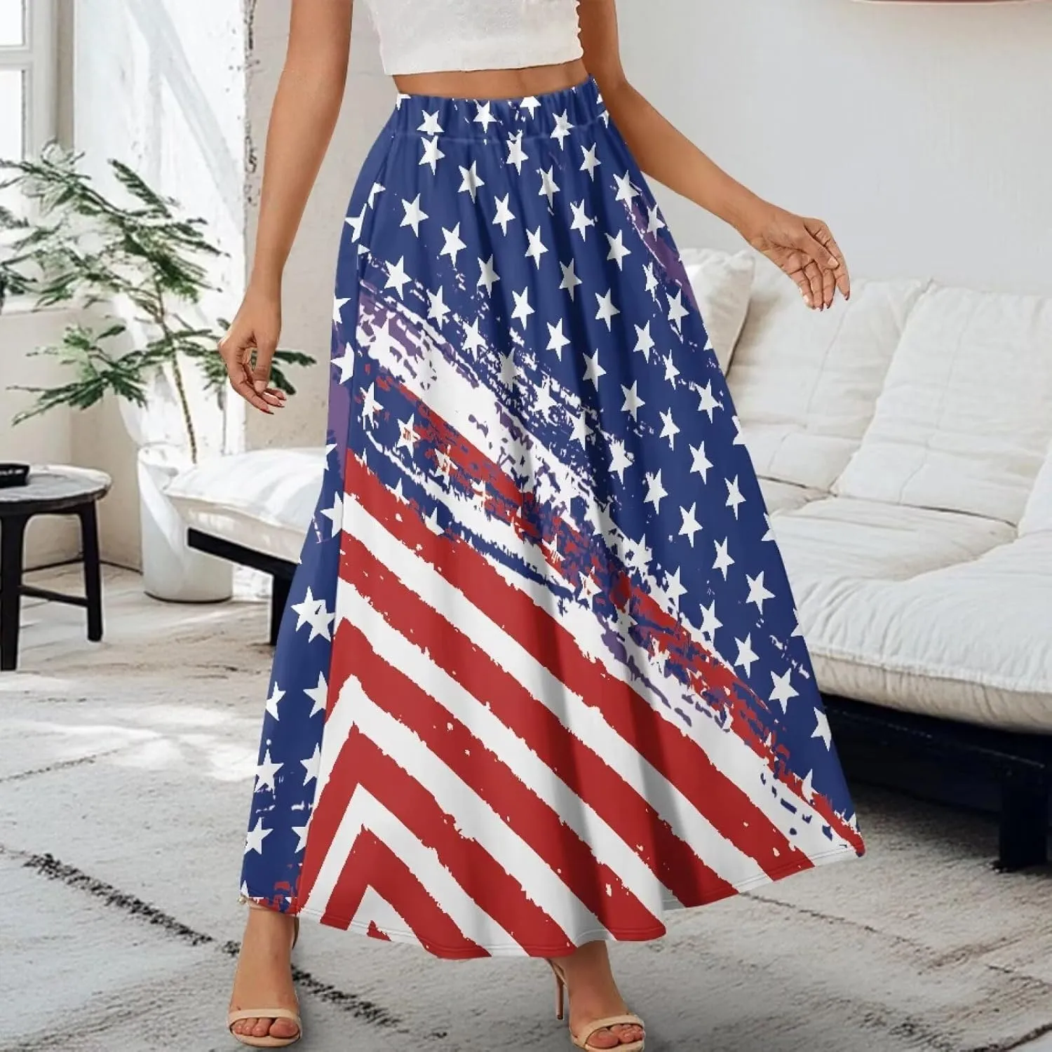 Womens Maxi Polyester Skirt Fall Wedding Dresses Winter Party Elegant High Waisted Skirts with Pockets