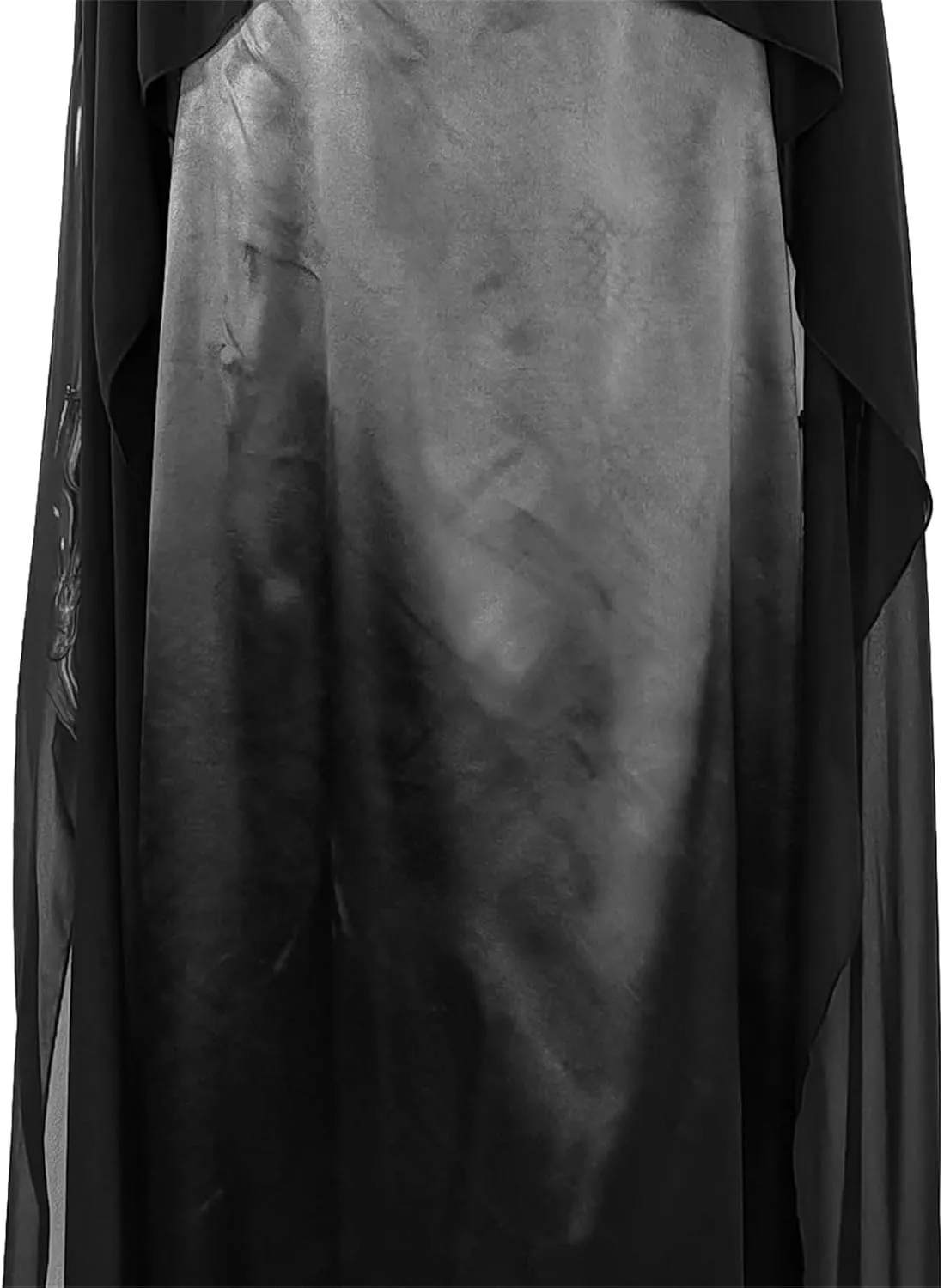 Women's Muslim Chiffon Dress Round Neck Loose Swing Middle Eastern Robe Maxi Long Dresses Fashion Bat Sleeves Dress