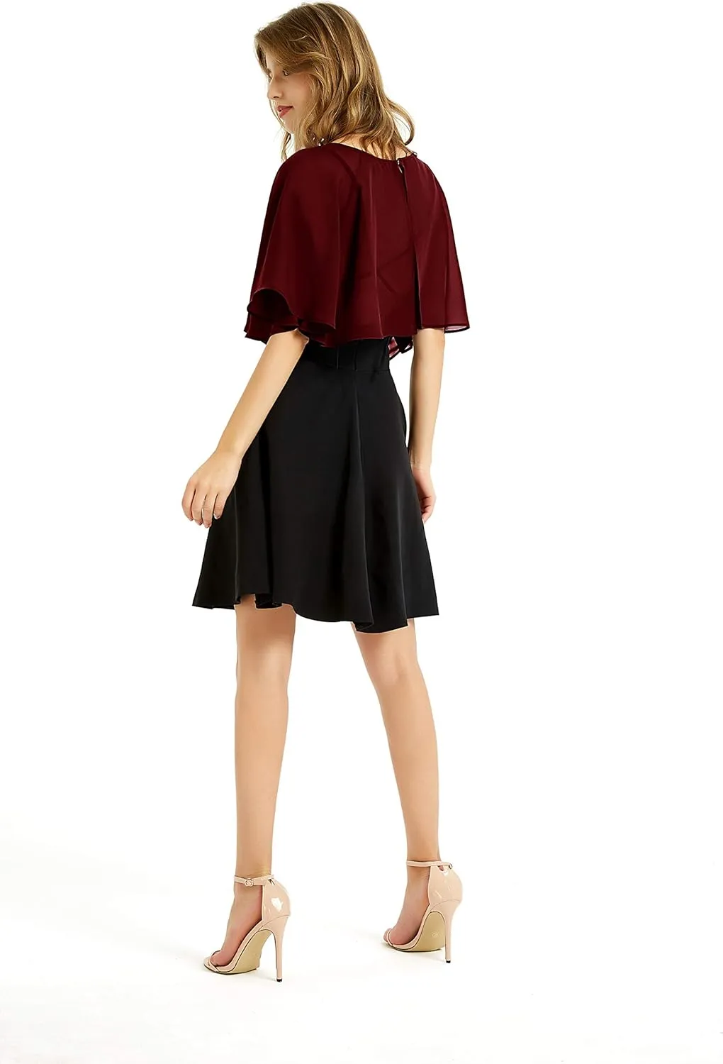 Women's Soft Chiffon Shawl Wraps Shrug for Evening Dress Wedding Cape Bolero Flapper Cover Up