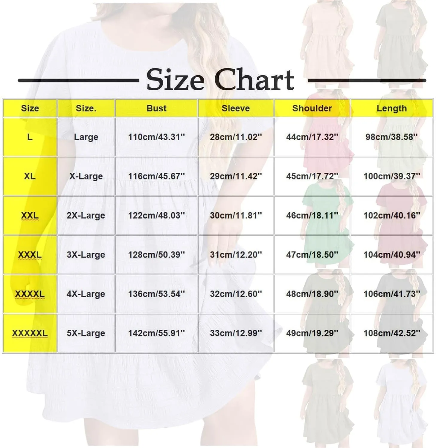 Womens Summer Dresses Fashion Plus Size Ruffle Short Sleeve Crewneck Midi Dress Casual Party Beach Vacation Dresses