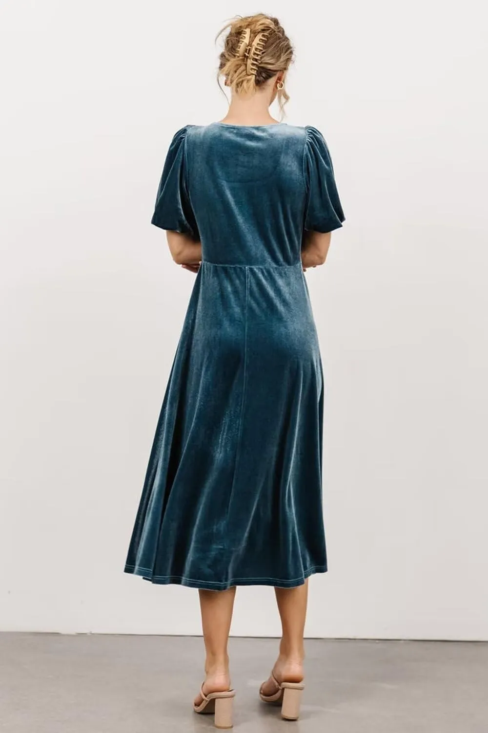 Xijun Women's Velvet Maxi Dresses Midi Length Bridesmaid Dress Formal Evening Wedding Party Gowns