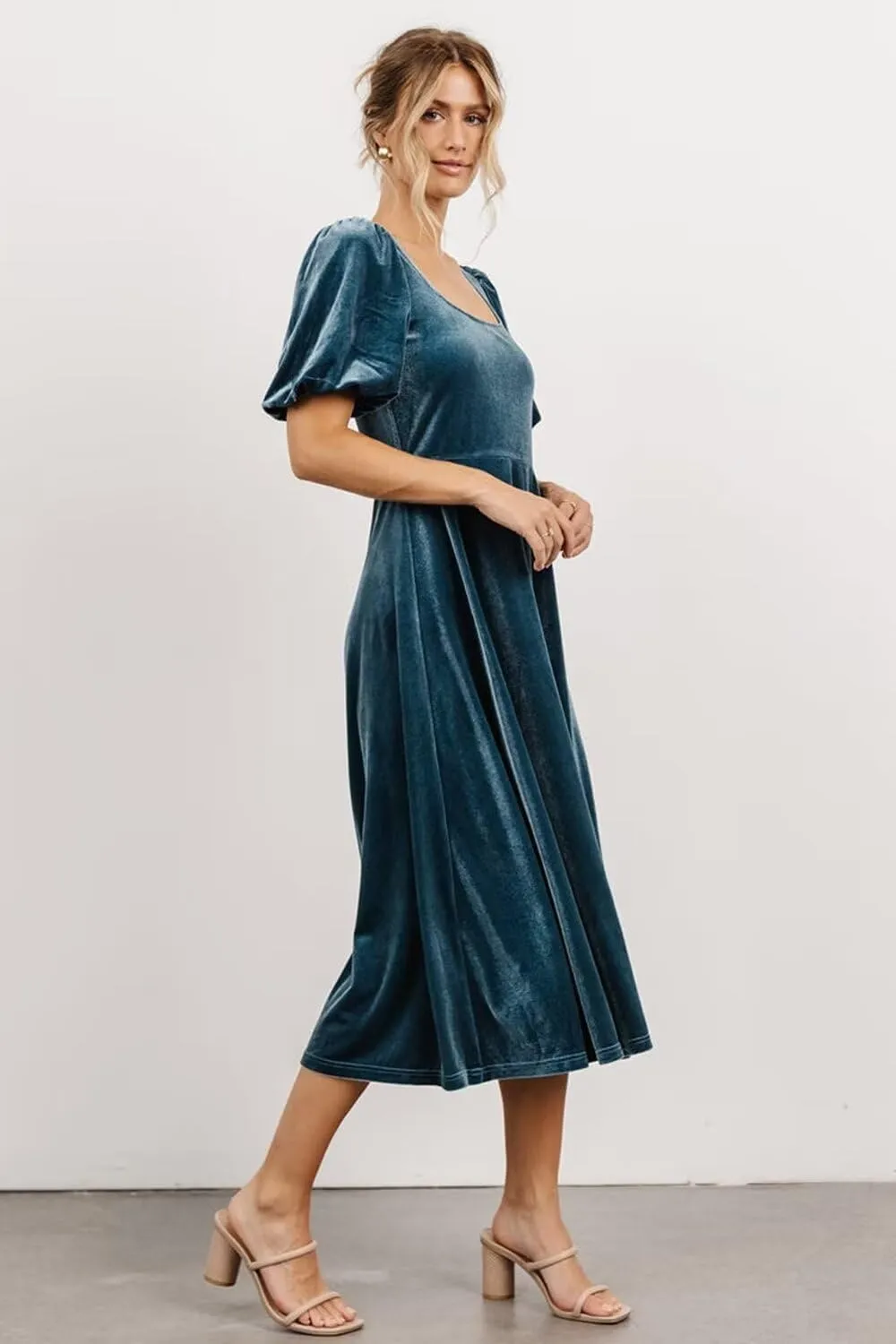 Xijun Women's Velvet Maxi Dresses Midi Length Bridesmaid Dress Formal Evening Wedding Party Gowns