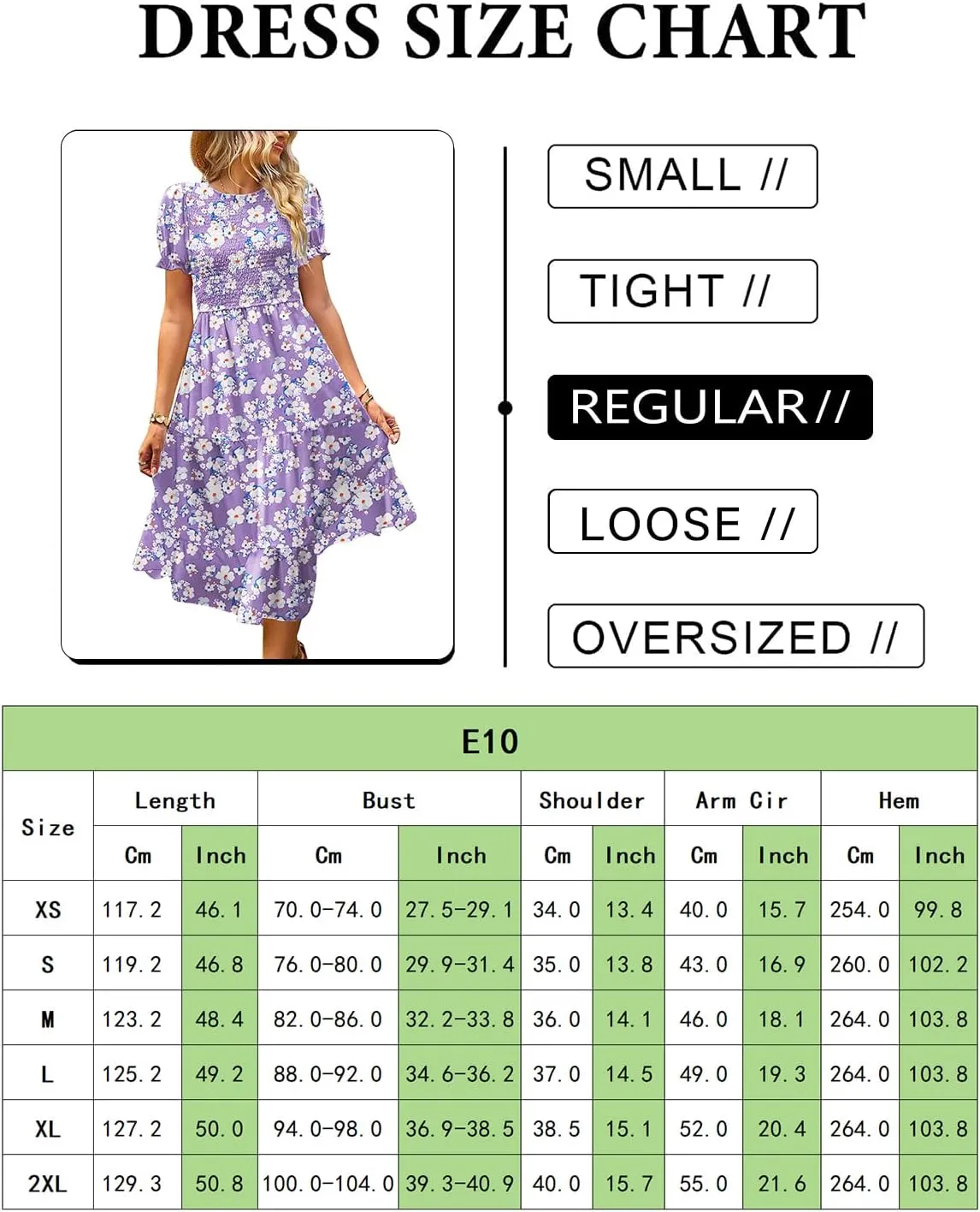 YESNO Women's Summer Causal Puff Short Sleeve Smocked Dress Elastic Waist Tiered Midi Dress with Pockets EP2