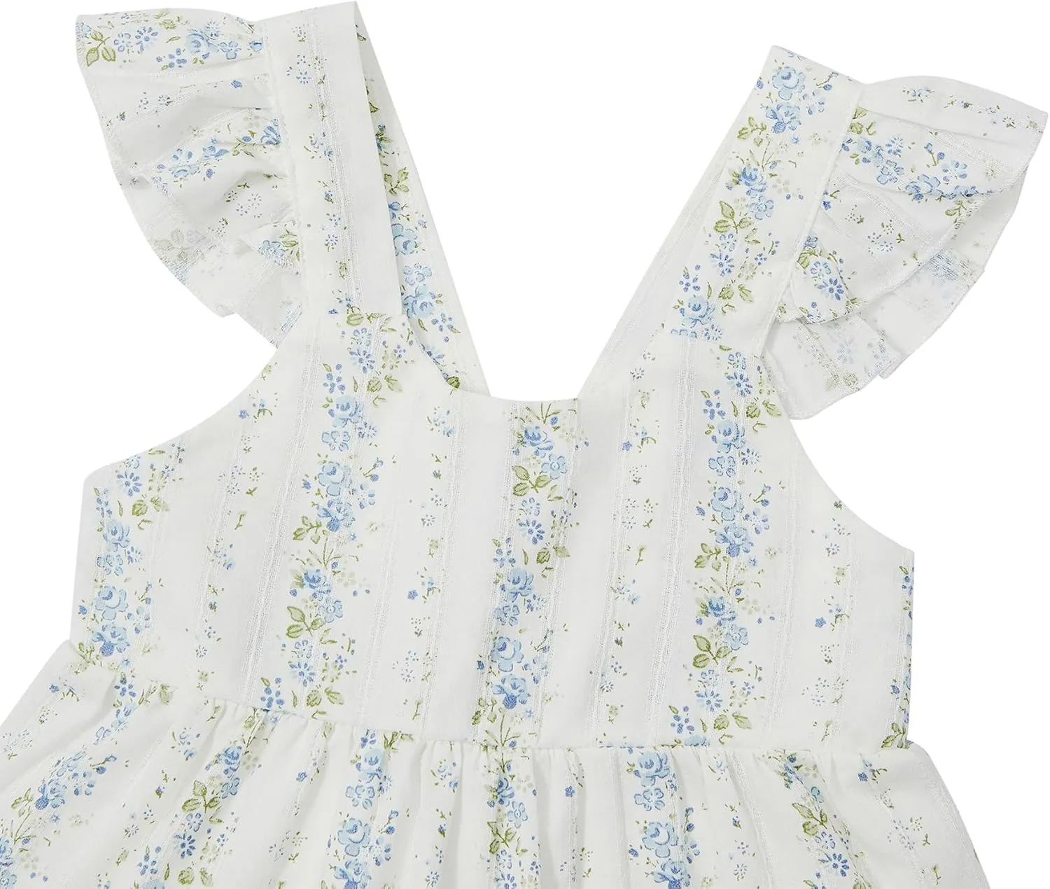 Zando Toddler Dress for Girls Ruffle Sleeveless Baby Girl Clothes Flower Summer Beach Sundress Baby Girl Dress 1-4T