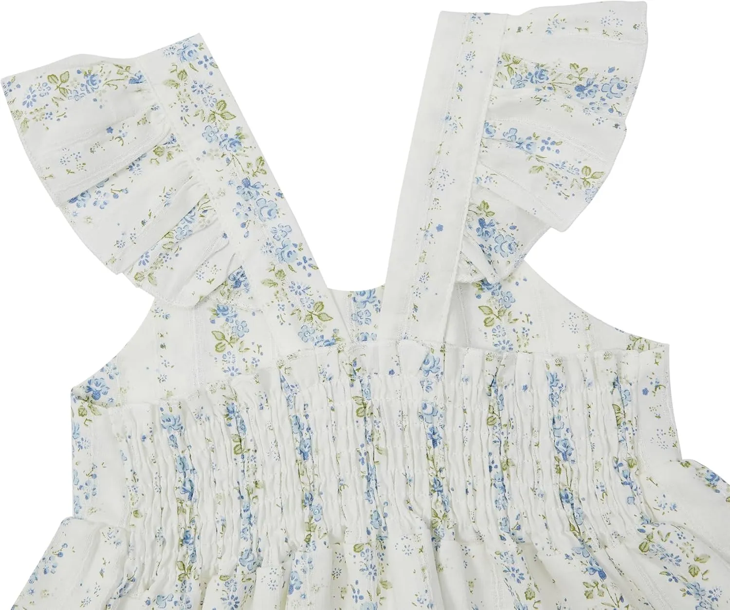 Zando Toddler Dress for Girls Ruffle Sleeveless Baby Girl Clothes Flower Summer Beach Sundress Baby Girl Dress 1-4T